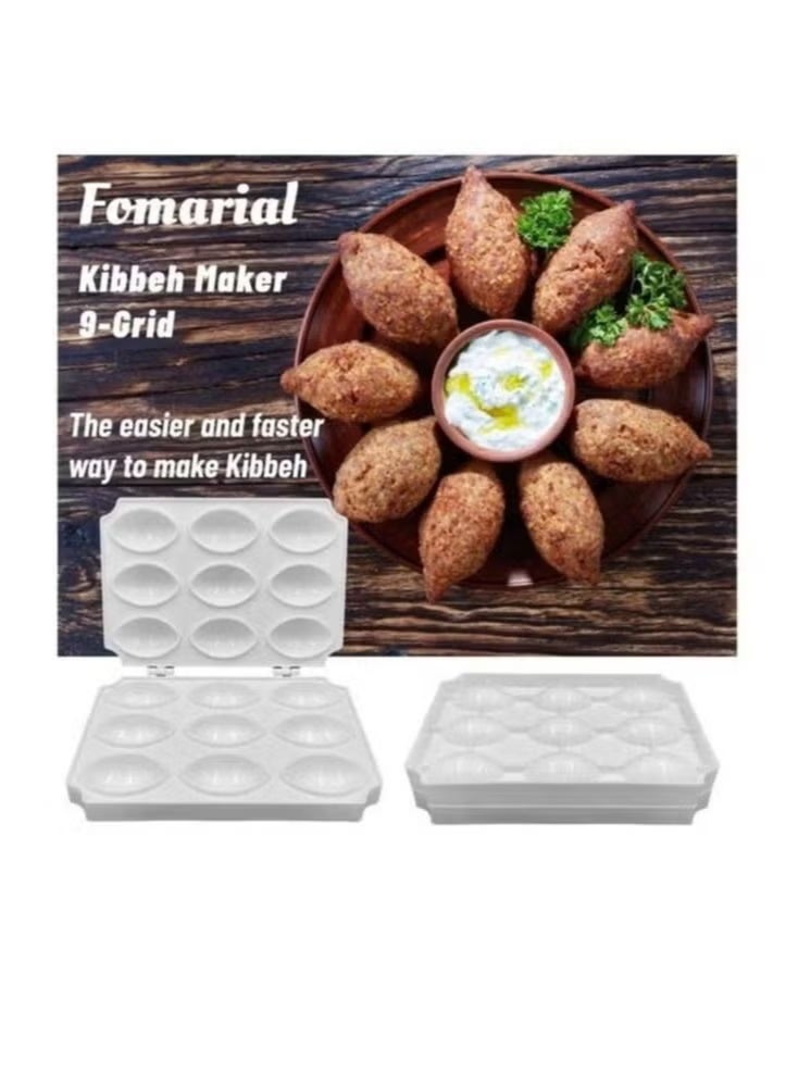 Kibbeh Maker, Meatball Mold, Kibbe Mold, Plastic Hand Press Tool, Kitchen Cooking Tools for Making Fried Kibbeh ( 9 Pieces ) - Image 3