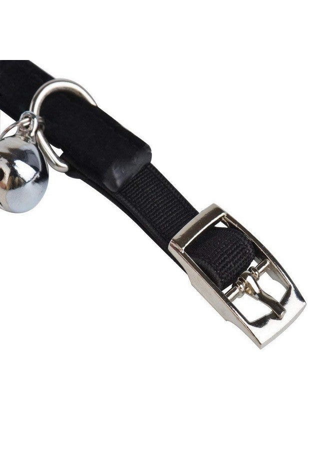 Chukchi Soft Velvet Safe Cat Adjustable Collar Bling Diamante With Bells,11 Inch For Small Dogs And Cats (Black) - Image 4