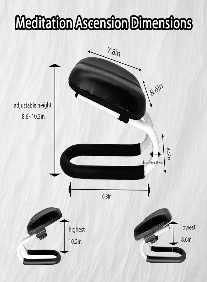 Leemeexaa Meditation Bench,Adjustable Metal Kneeling Chair,Non-Slip Meditation Chair with Cushion,Ergonomic Meditation Chairs or Yoga Stool, Seiza Chairs for meditations, Home Studios, Yoga Rooms. - Image 2
