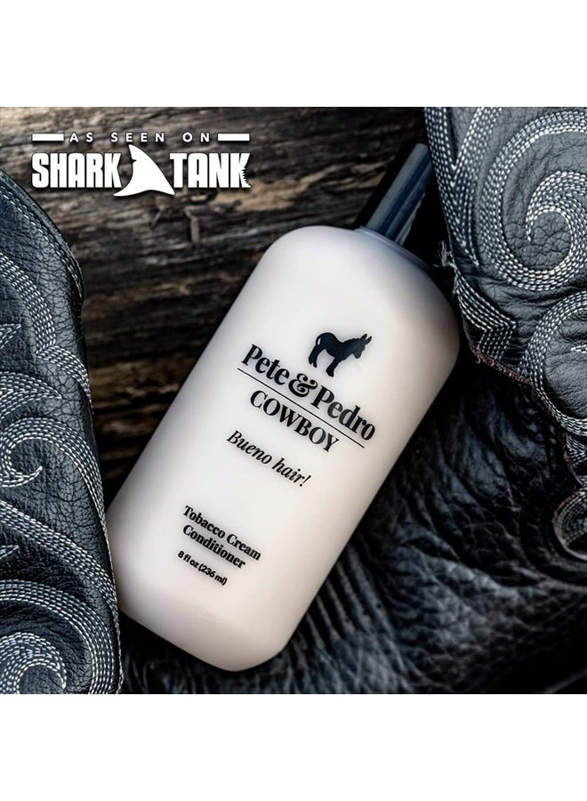 Pete & Pedro COWBOY - Tobacco Soft Cream Lightweight Conditioner for Men | Smells Incredible, Hydrates Hair Without Weighing It Down | As Seen on Shark Tank, 8.5 oz. - Image 4