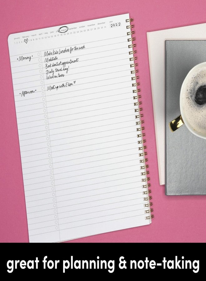 ببرج مفكرة تخطيط يومية غير مؤرخة من PAPERAGE (أصفر)، مقاس 8.5 × 11 بوصة، حلزونية، لقوائم المهام وجداول العمل، 104 صفحات مسطرة للخطط والملاحظات - Image 5