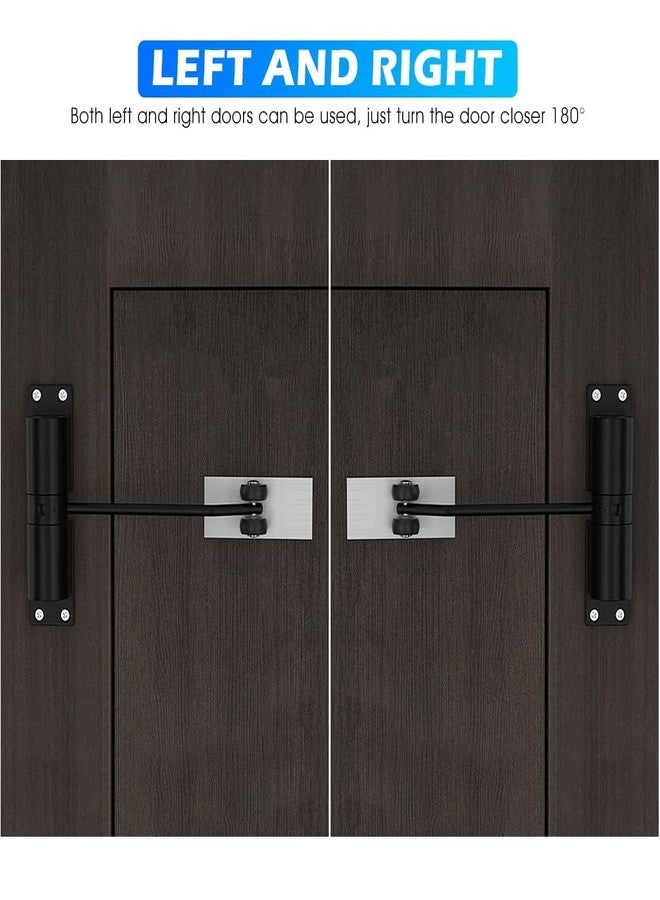 LNT Automatic Hydraulic Door Closer - Black Finish | Adjustable Speed | Supports 25-30kg Doors | Self-Closing for Wooden & Metal Doors - Ideal for Home, Office & Indoor Use - Black - Image 3