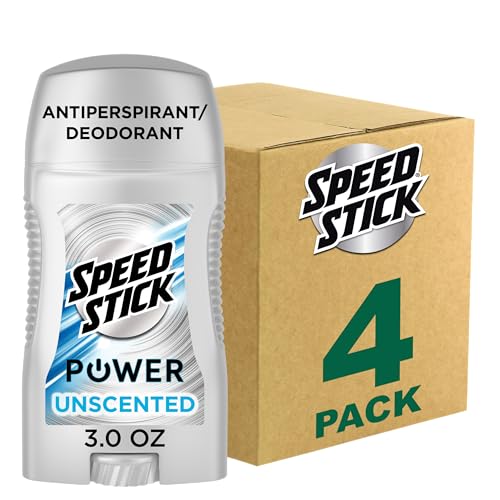 Speed Stick Mens Antiperspirant Deodorant Unscented 3 Ounce 4 Pack