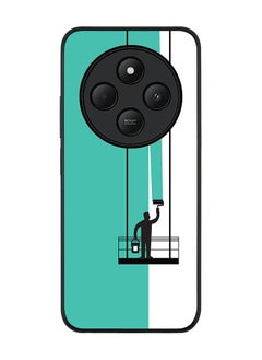 For Xiaomi Poco C75 Case,Slim fit Camera Protection, Shockproof Thin Phone cover - Paint Hanger (Green)