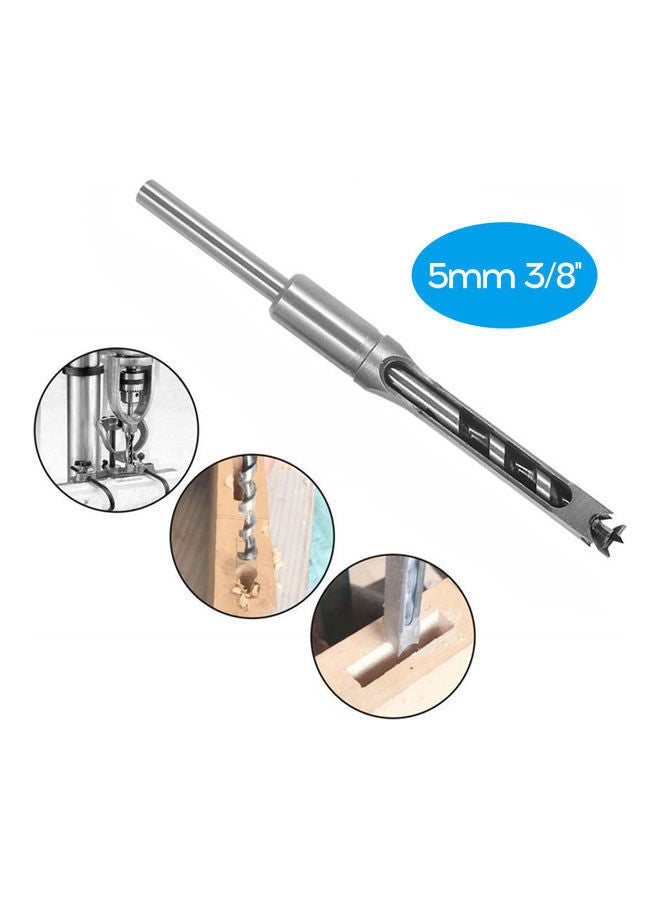 NIBEMINENT Square Hole Drill DIY Woodworking Tool Silver/Black 8inch  - Image 1