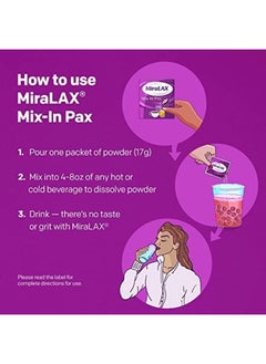 MiraLAX MiraLAX®  - Mix-In Pax softens stool with PEG 3350,  10 Doses x 17g  - Image 3