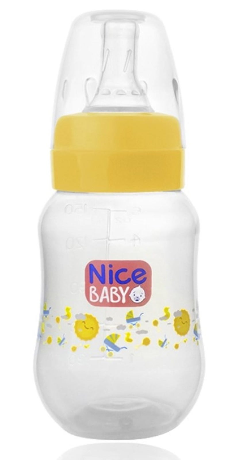 نايس بيبي ببرونة نايس بيبى بدون يد 150 ml - اصفر- متعددة الاشكال - Image 1