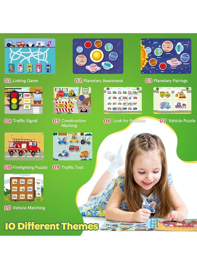 Busy Books for Toddlers, Montessori Busy Book for Kids to Develop Learning Skills, Early Development Toys for 3+ Year Old Boys Girls, Quiet Book for Toddlers (Traffic Theme) - Image 2