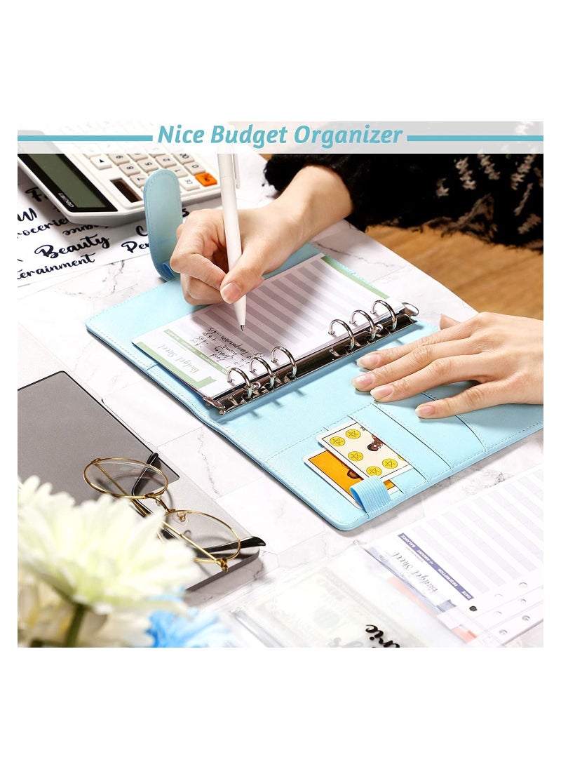 ZHANNEL - Money Binder Budget | Money Organizer Light Blue - Image 1