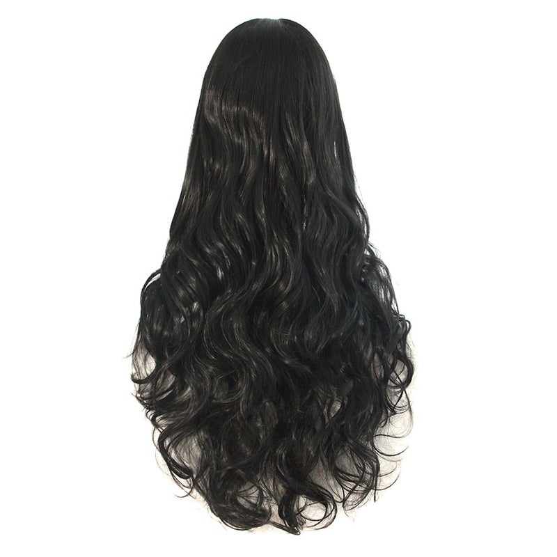MapofBeauty MapofBeauty 32" 80 cm Long Hair Spiral Curly Cosplay Costume Wig (Black)  - Image 2