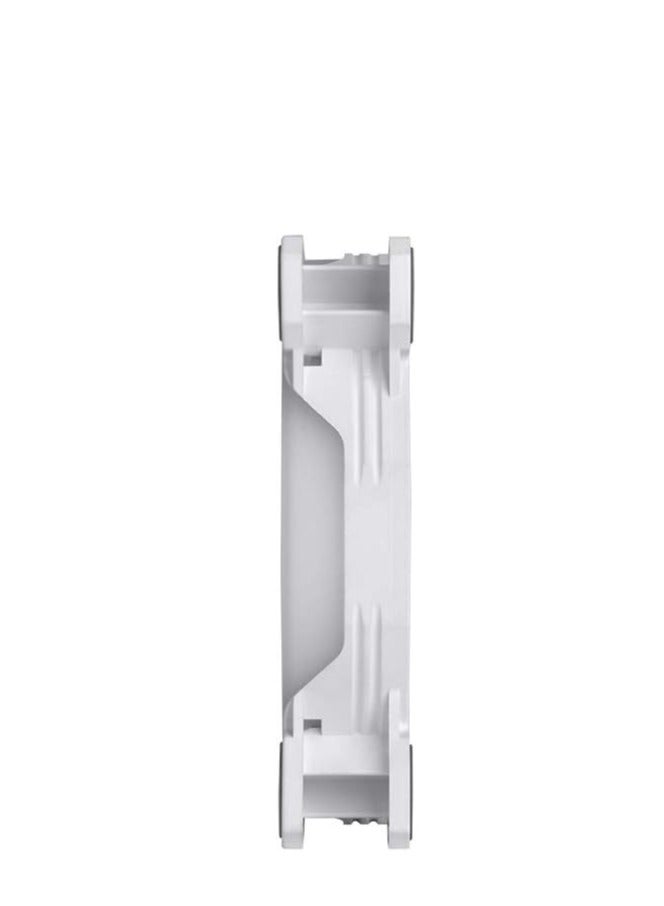 ثيرمال تيك Riing Quad 12 RGB Radiator Fan TT Premium Edition 3 Fan Pack - NeonMaker Light Editing Software - Hydraulic Bearing with Low-Noise Design - 9 Fan Blade (Controller included) White - Image 3