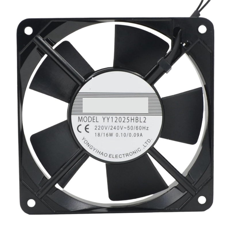 for YY12025HBL2 AC 220V 240V 50/60Hz 18/16W 0.1/0.09A 12cm 12025 120x120x25mm Cooling Fan - Image 1