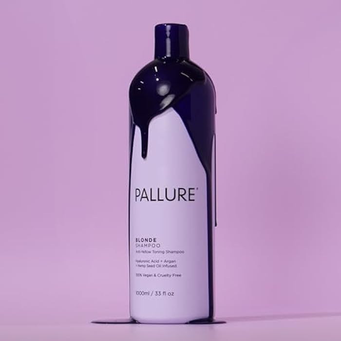 Pallure Blonde Toning Shampoo, Reduces Brassiness And Yellow Tones – For Blonde, Platinum, Bleached, Silver Hair, Vegan and Cruelty Free 33.8 Fl Oz - Image 2