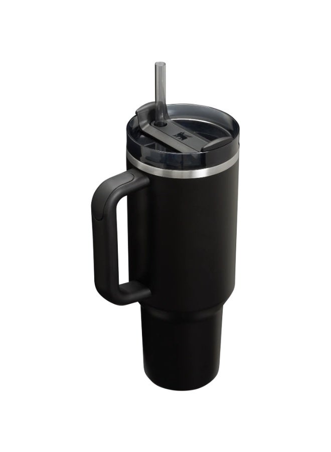 Stanley Quencher 40 oz Travel Tumbler with Straw and Handle – Insulated Stainless Steel Cup, Spill-Resistant Lid, Keeps Drinks Hot or Cold, Cup Holder Compatible, Durable Travel Mug for Coffee, Tea, Iced Drinks, Smoothies, Black - Image 3