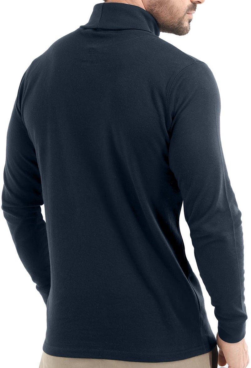 Utopia Wear Turtleneck Men Slim Fit UPF 50+ Lightweight Pullover Sweater Long Sleeves Top, Large, Navy - Image 4