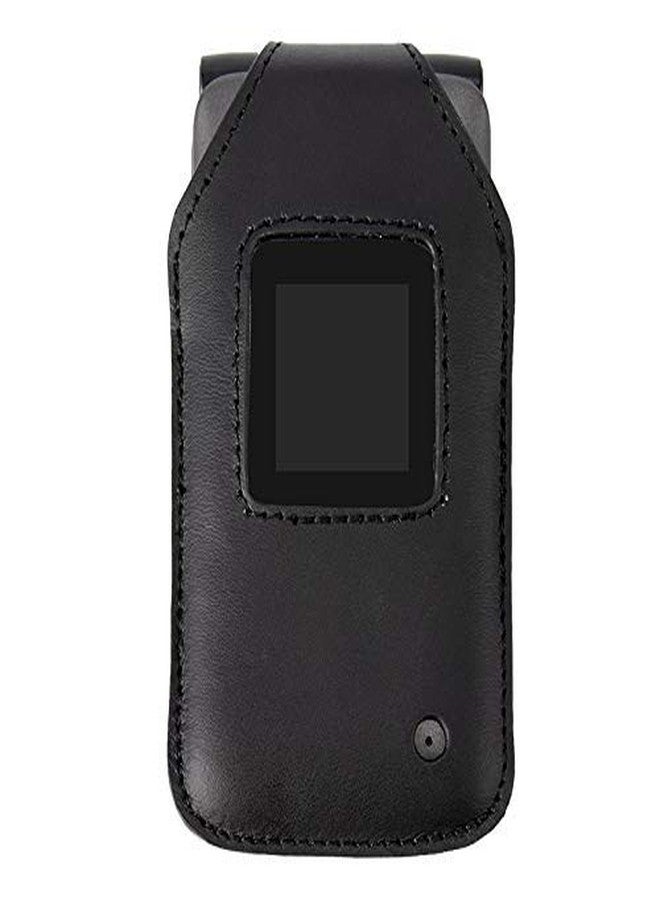 BELTRON Fitted Leather Case for KAZUNA eTalk, (Verizon Flip Phone) Features: Rotating Belt Clip, Screen & Keypad Protection, Secure Fit - Image 2
