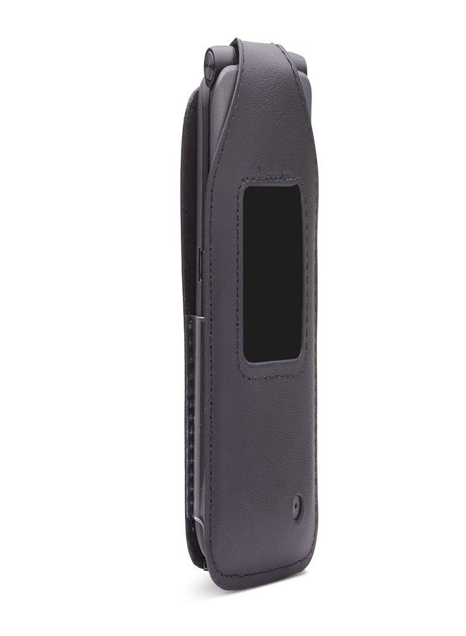 BELTRON Fitted Leather Case for KAZUNA eTalk, (Verizon Flip Phone) Features: Rotating Belt Clip, Screen & Keypad Protection, Secure Fit - Image 1