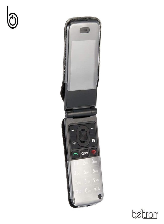 BELTRON Fitted Leather Case for KAZUNA eTalk, (Verizon Flip Phone) Features: Rotating Belt Clip, Screen & Keypad Protection, Secure Fit - Image 3