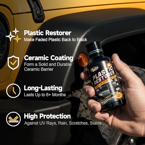 Toretark Plastic Restorer for Cars, Not a Dressing, Black Trim Restorer, Ceramic Crystal Coating Highly Concentrated, Lasting Up to 6 Months+ with UV Protection, Restore Automotive Exterior Protectant - Image 3