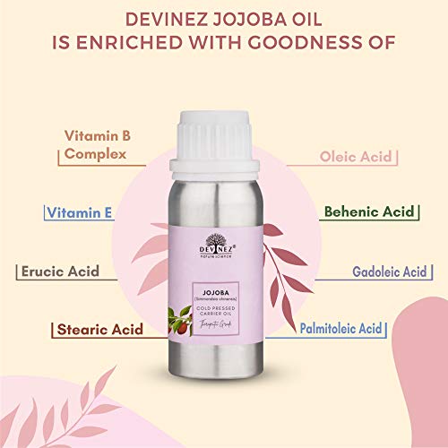 Devinez Jojoba Oil, 100% Pure Virgin Cold Pressed, Unrefined, Exceptional moisturizer for skin, hair, scalp, nails perfect for sensitive & dry skin, 500ml - Image 5