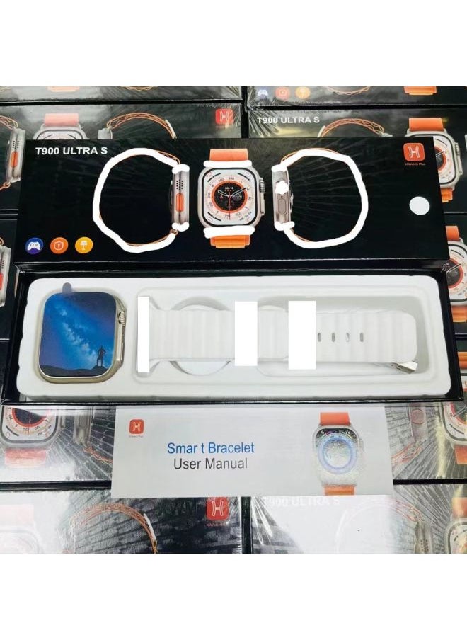 T900 ULTRA Smart Watch Huaqiang North S8 Watch Bluetooth Call Watch9 Incoming Call Reminder Heart Rate-Color:T900 ULTRA 2S BLUE