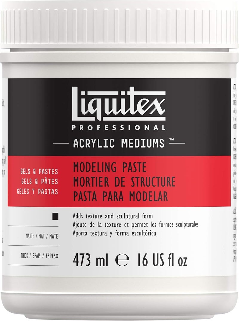 Liquitex Professional Modeling Paste - 473ml (16-Oz) - Heavy Texture Acrylic Medium - Image 1
