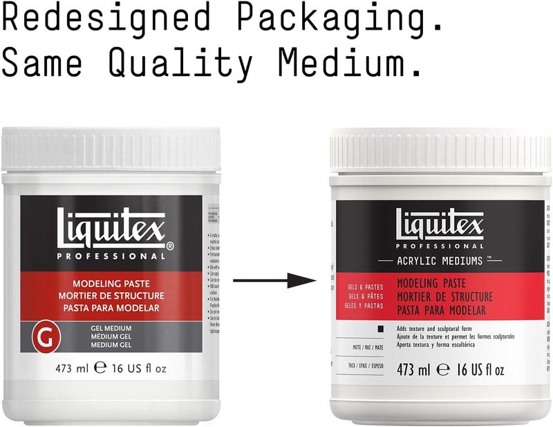 Liquitex Professional Modeling Paste - 473ml (16-Oz) - Heavy Texture Acrylic Medium - Image 2