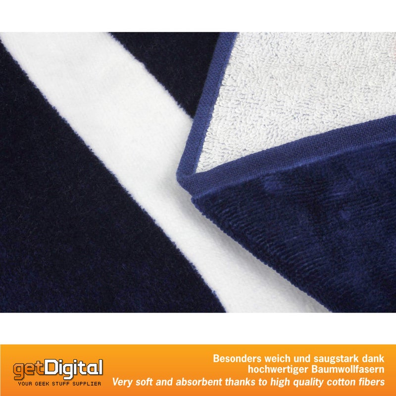 getDigital Bath Towel 42 Don't Panic - Large Beach Towel for The Hitchhiker's Guide to the Galaxy Fans - 55 x 28 inch, 100% Cotton, certified with German Textile Standard - Image 5