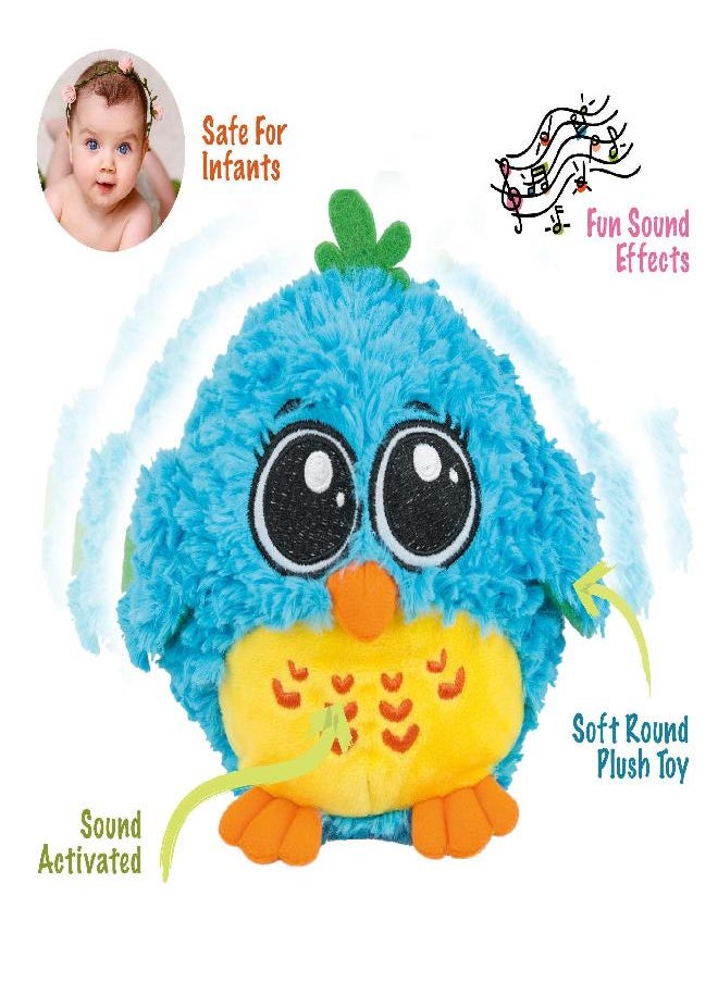 KiddoLab My Dancing and Singing Bird Mr. Blue - Musical Toys for Toddlers and Infants. Baby Singing Funny Owl Toy. Sound and Touch Activated Blue Bird Toy for Girls and Boys, Age 6 Months to 6 Years Old  - Image 2