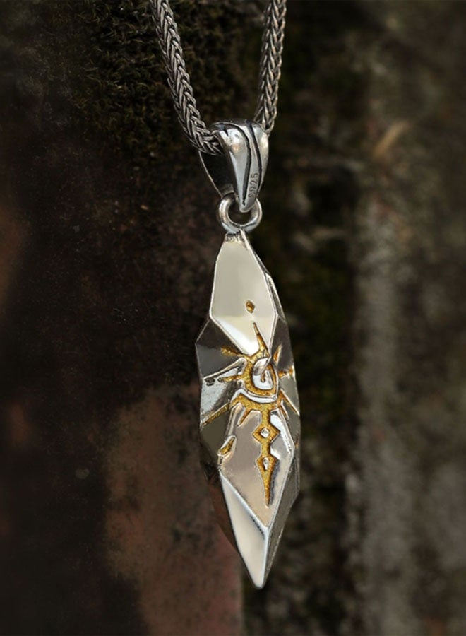 نيوترل حجر التمني - تمنى ما تريد، كل ما تريده يتحقق، قلادة رجالية شخصية متعددة الاستخدامات موديلات المد والجزر للرجال موديلات هيب هوب الشارع الرجعية أوروبا والولايات المتحدة سلسلة مفاتيح سيارة للرجال والنساء إكسسوارات سلسلة مفاتيح سيارة قلادة عتيقة مطلية بالفضة (فضية لامعة) - Image 1