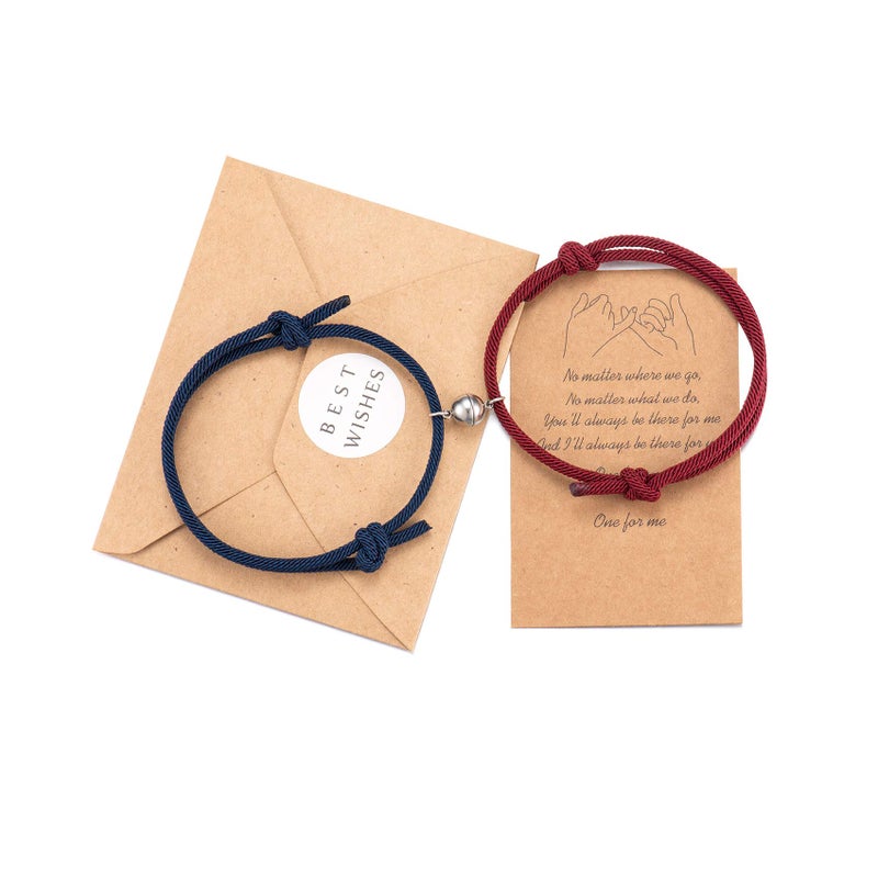 Tarsus His and Hers Bracelets, Mutual Attraction Matching Distance Bracelets for Couples Women Men Boyfriend Girlfriend Bf Gf Bestfriend - Image 1