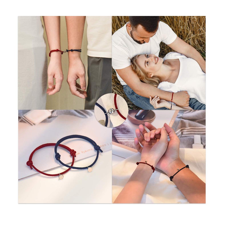 Tarsus His and Hers Bracelets, Mutual Attraction Matching Distance Bracelets for Couples Women Men Boyfriend Girlfriend Bf Gf Bestfriend - Image 2