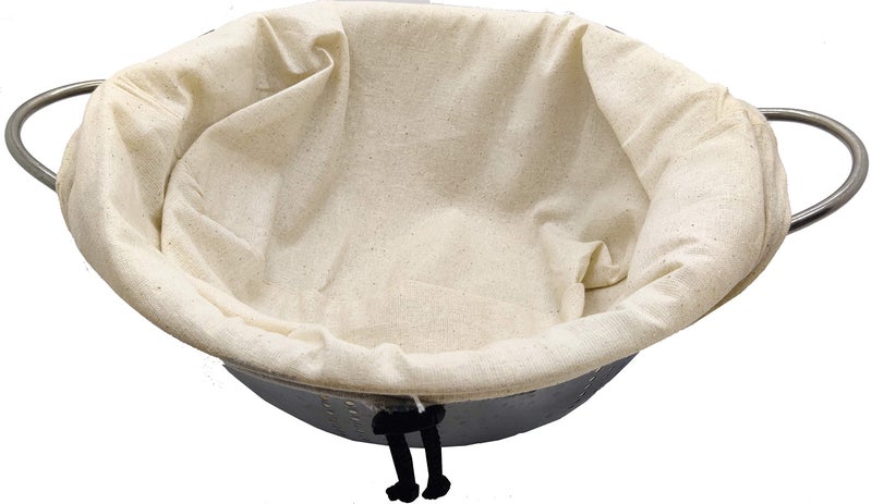 Clarkia Pack of 3 Cotton Yogurt Strainer Cheese Cloth Bag | Hung Curd, Nut Milk, Rice, Almond, Oat Milk, Sprouts, Brew Coffee, Juice - Made of Muslin Cloth - Image 3