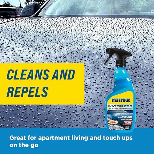 Rain-X 620143 Waterless Car Wash and Rain Repellent, 23 fl. oz. Rinseless Cleaner Spray for a Spot Free Finish, Perfect for Quick and Easy Detailing. Premium No Rinse for on the go Washing - Image 5