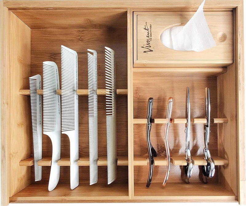 Vincent Bamboo Counter Top Tray for Barbers - Image 4