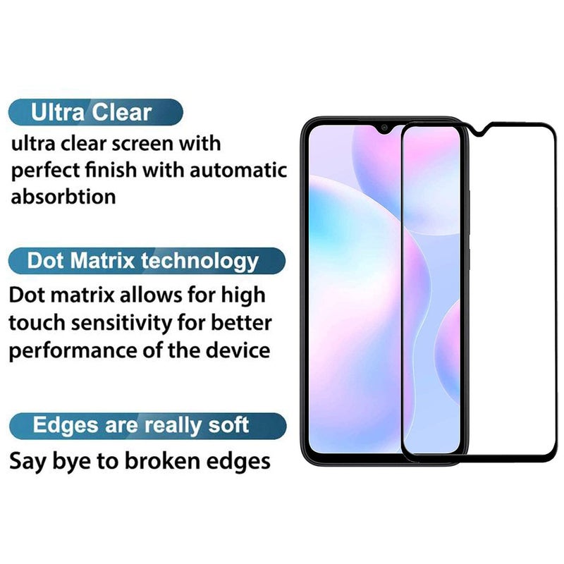 OpenTech ® Military-Grade Tempered Glass Screen Protector Compatible for Xiaomi Redmi 9 Activ / 9i / 9c / 9A / 9A Sport / 9i Sport/Poco C31 with Edge to Edge Coverage and Easy Installation kit - Image 3