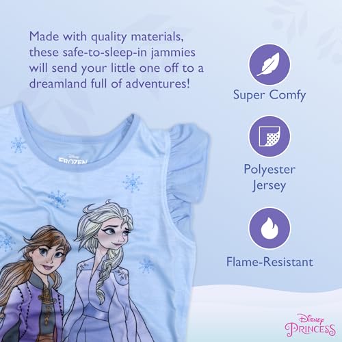 Disney girls Nightgown Soft Cute Pajamas for Kids FROZEN 2 3T - Image 3