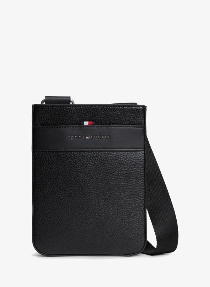 TOMMY HILFIGER Metal Logo Textured Crossbody Bag - Image 1