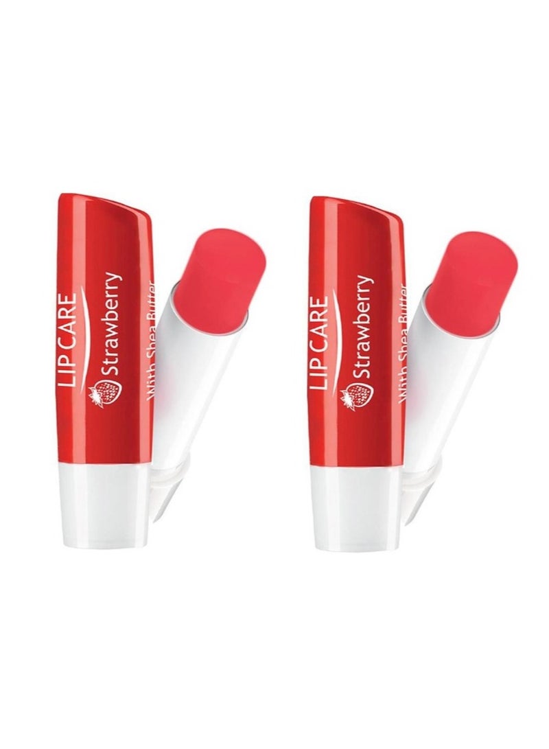 Amanda Milano 2-Pieces Shea Butter Lip Care - Strawberry Red - Image 1