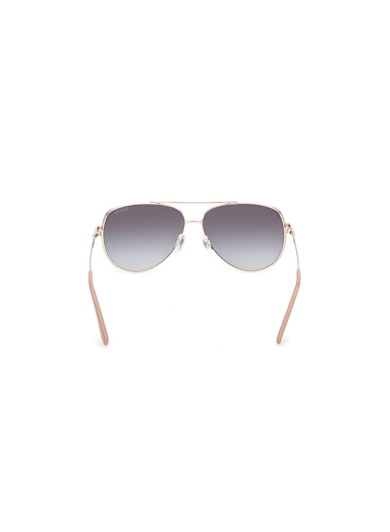 GUESS FULL RIM FEMALE PILOT GOLD METAL SUNGLASSES - Image 4