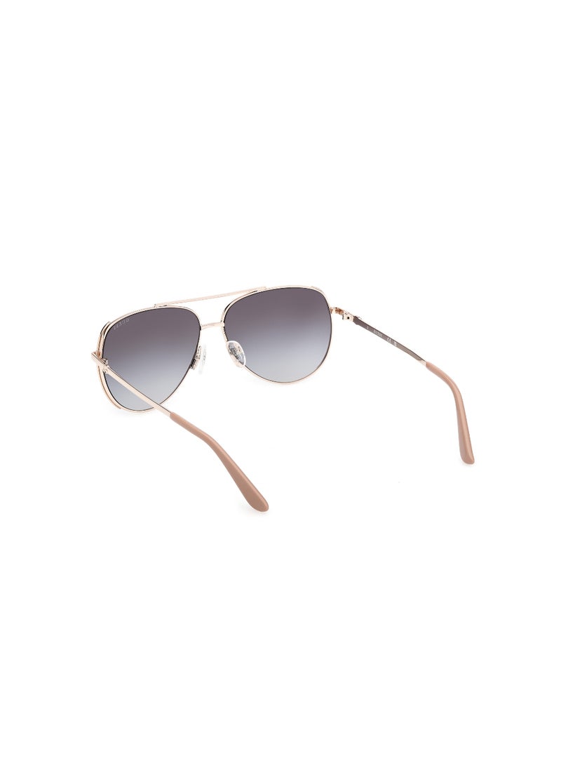 GUESS FULL RIM FEMALE PILOT GOLD METAL SUNGLASSES - Image 3