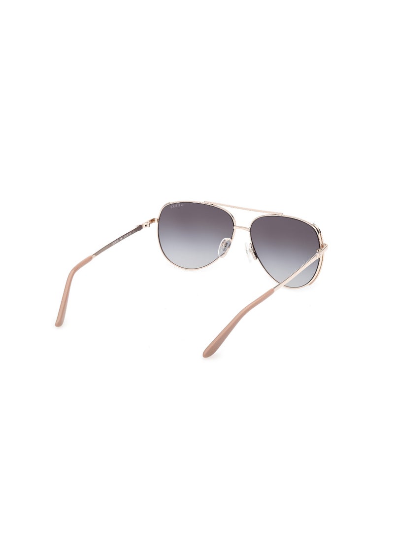 GUESS FULL RIM FEMALE PILOT GOLD METAL SUNGLASSES - Image 5