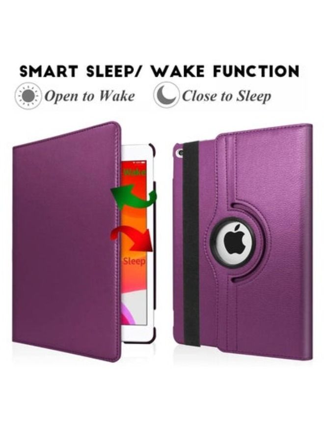 ACLIX Rotating Case for iPad 9th Generation 2021 8th Generation 2020 7th Gen 2019 10.2 Inch 360 Degree Rotating Protective Stand Cover with Auto Wake Sleep Function Purple - Image 4