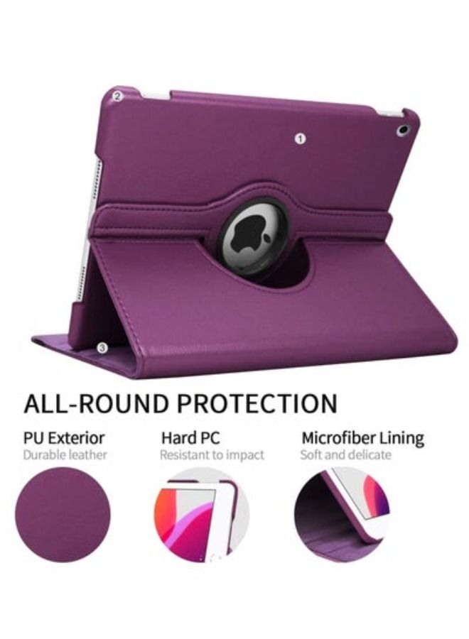 ACLIX Rotating Case for iPad 9th Generation 2021 8th Generation 2020 7th Gen 2019 10.2 Inch 360 Degree Rotating Protective Stand Cover with Auto Wake Sleep Function Purple - Image 3