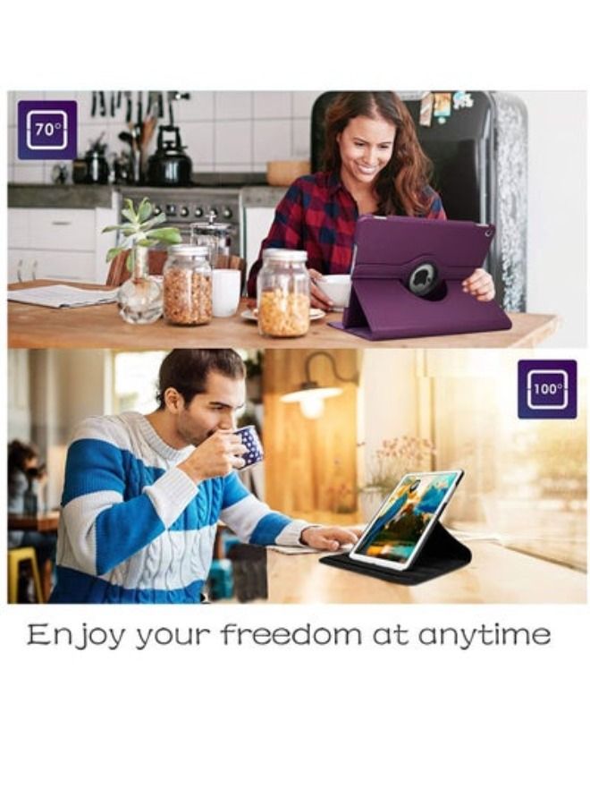 ACLIX Rotating Case for iPad 9th Generation 2021 8th Generation 2020 7th Gen 2019 10.2 Inch 360 Degree Rotating Protective Stand Cover with Auto Wake Sleep Function Purple - Image 2