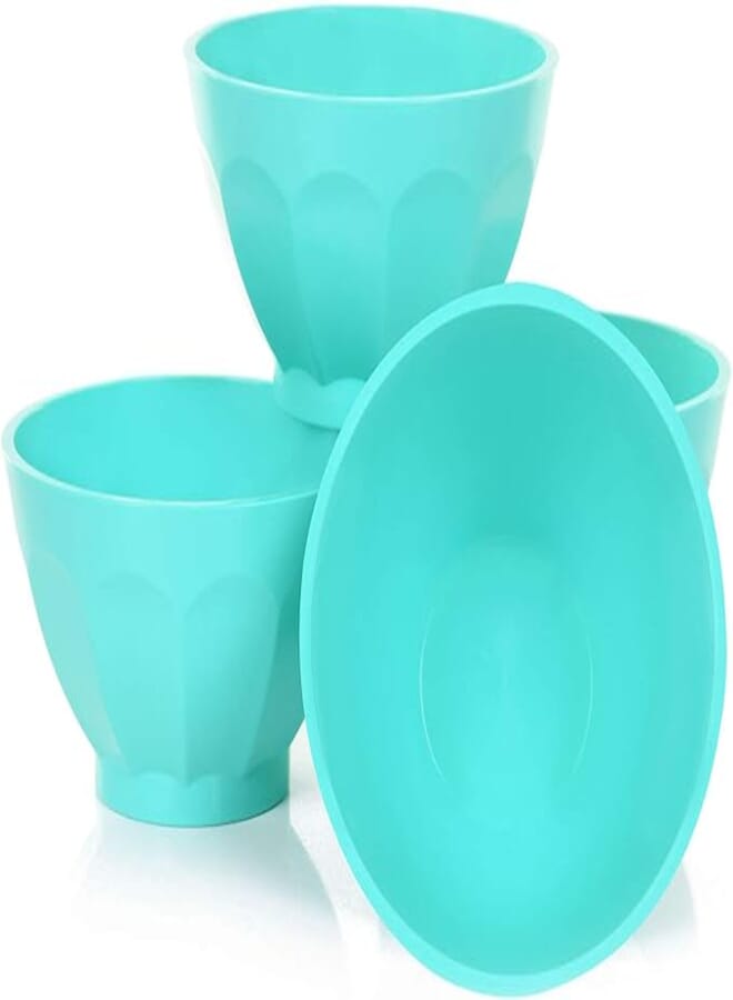 Mintra Colorful Unbreakable Plastic Bowl 4pk - (Medium - 750ml, Teal) - (Part Of A Set) - Salad, Snacks, Breakfast Cereal, Fruit, Popcorn, Soup - Shatterproof, BPA Free