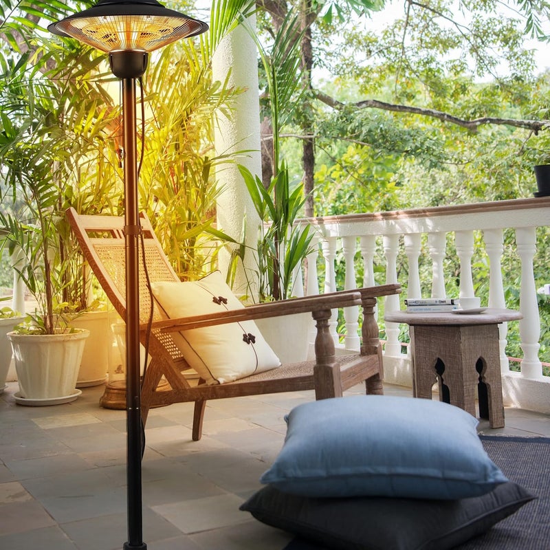 DONYER POWER Electric Patio Heater Garden Haeting 2000W Waterproof Outdoor&Indoor Free Standing - Image 5