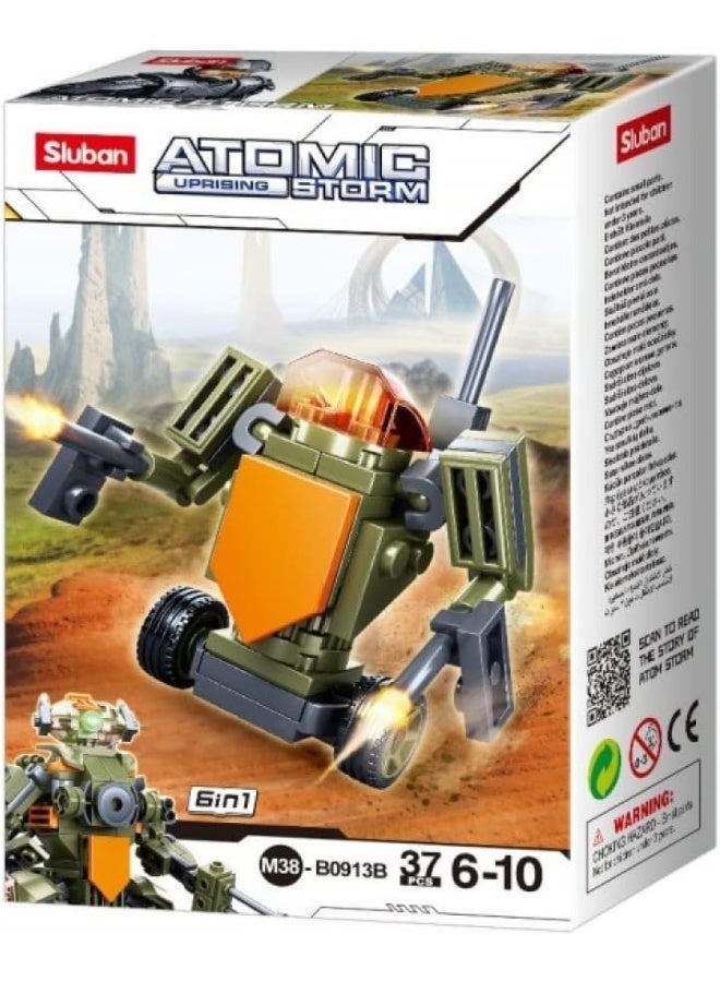 Sluban Atomic Storm Series - Galactic Knight Building Blocks 37 PCS