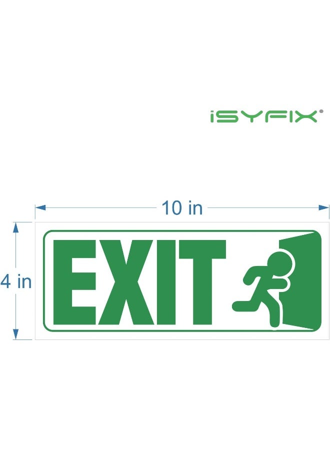 iSYFIX Exit Signs Stickers – 3 Pack 10x4 Inch - Image 2