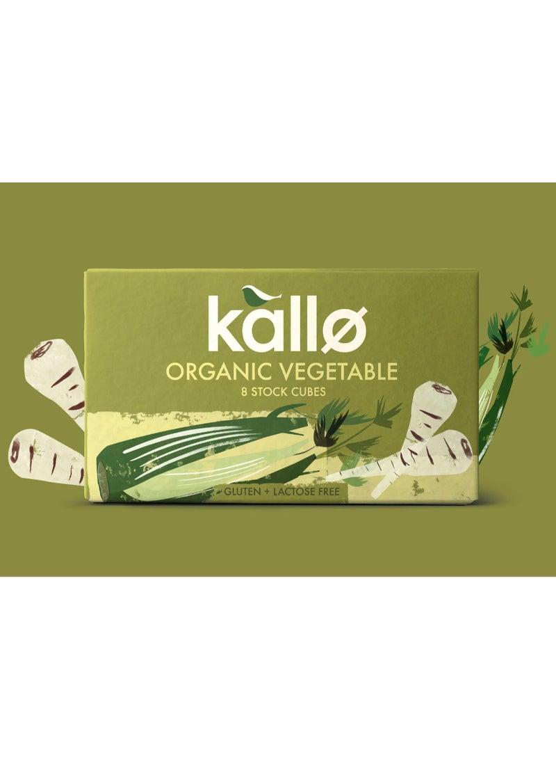 كالو 6 مكعبات مرق خضراوات عضوية خالية من الغلوتين ومناسبة للنباتيين ومرضى الاضطرابات الهضمية بدون ألوان أو نكهات أو مواد حافظة اصطناعية مرق خضراوات فاخر للمرق وصلصة الحساء والمرق 66 جرام - Image 2